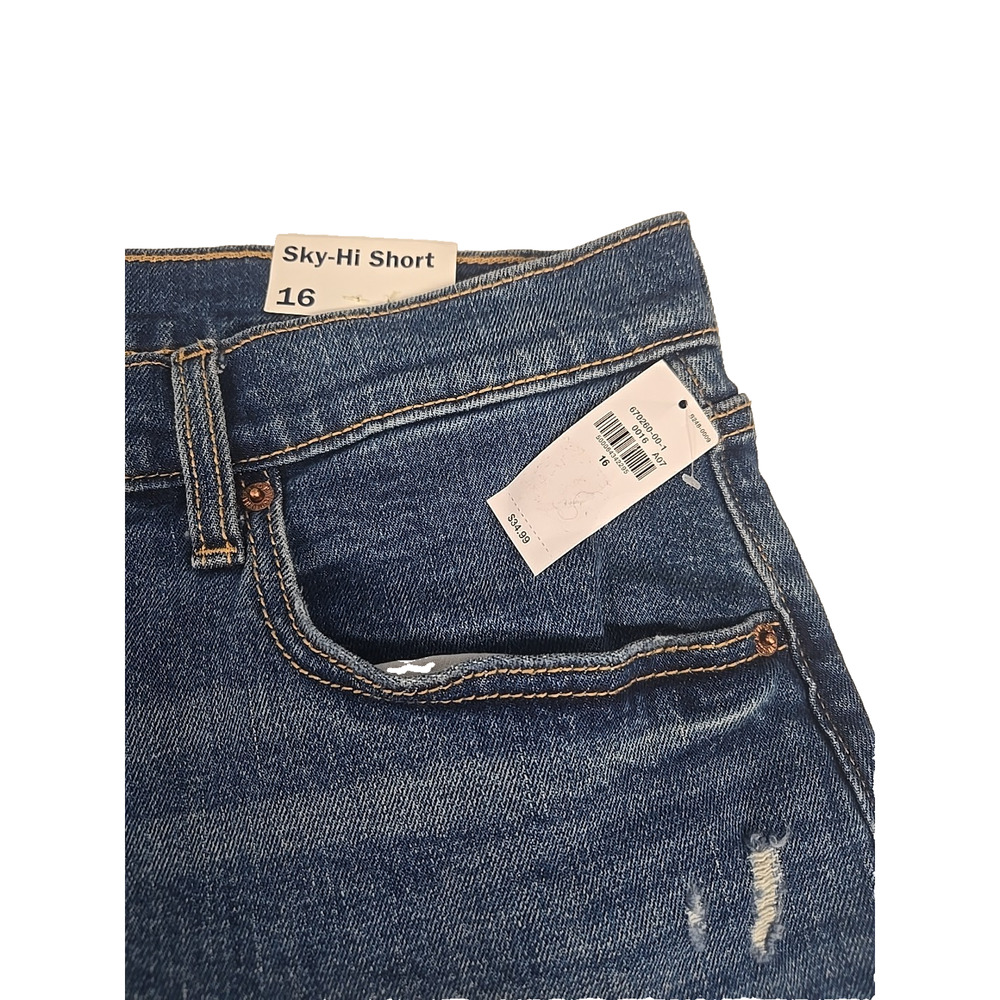 Old Navy Womens Blue Jean Sky Hi Shorts High Waisted Cut Off Size 16 New - Picture 5 of 11